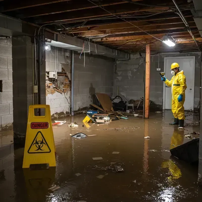 Flooded Basement Electrical Hazard in Punta Gorda Isles, FL Property